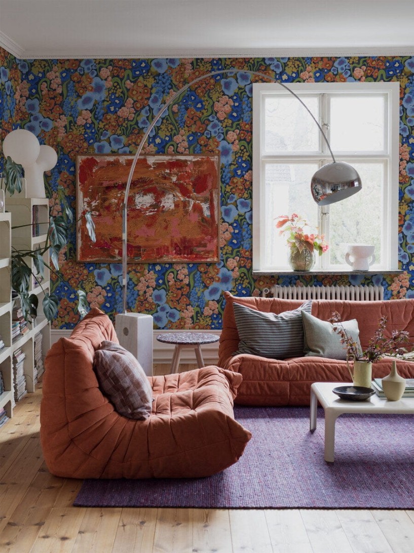 Boras Tapeter 9601W Studio Colorful Flower Multi - mural łąka kwiatów