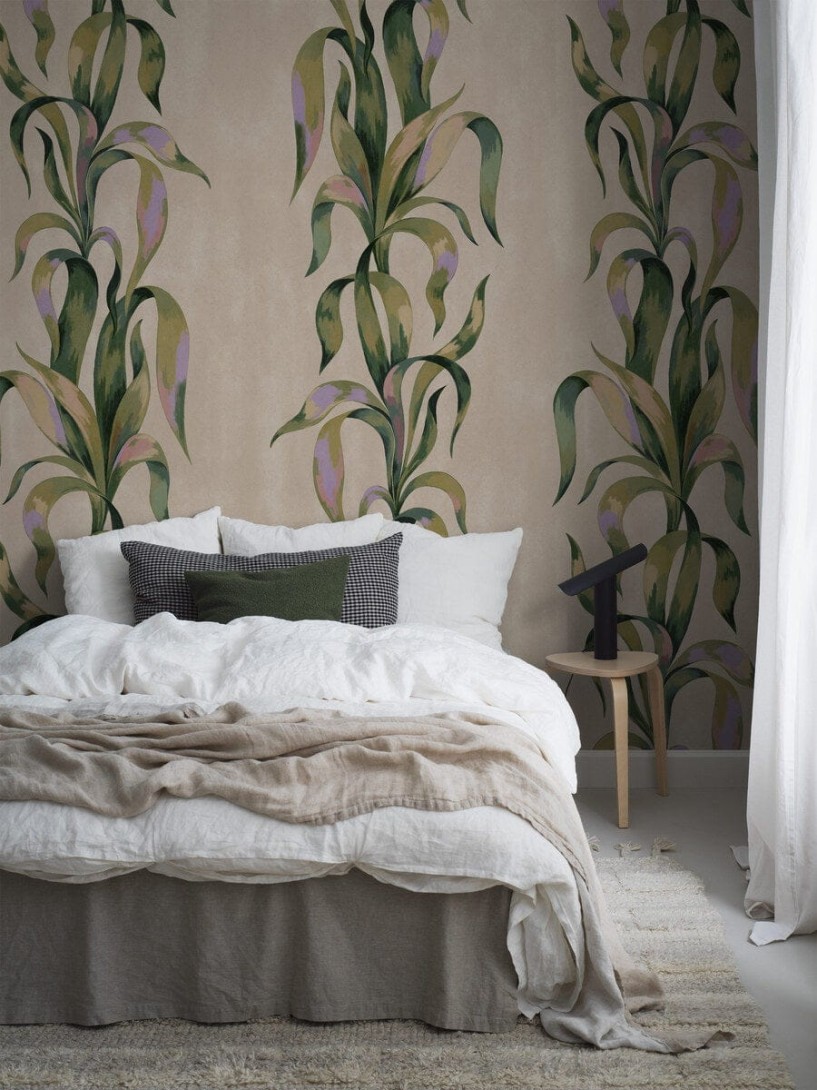 Boras Tapeter 9606W Studio Agave Beige - mural w liście agawy