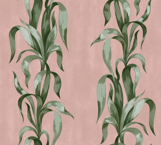 Boras Tapeter 9607W Studio Agave Pink - mural w liście agawy