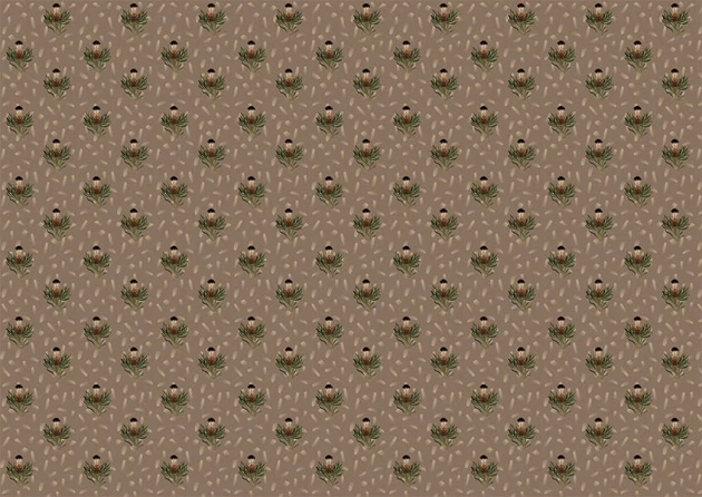Texturae TXWR16293 Pattern Nature Gradient Flowers II A - mural w roślinny wzór