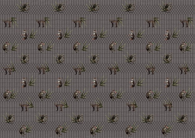 Texturae TXWR16255 Pattern Nature Ancient Nature Monkey A - mural w małpy