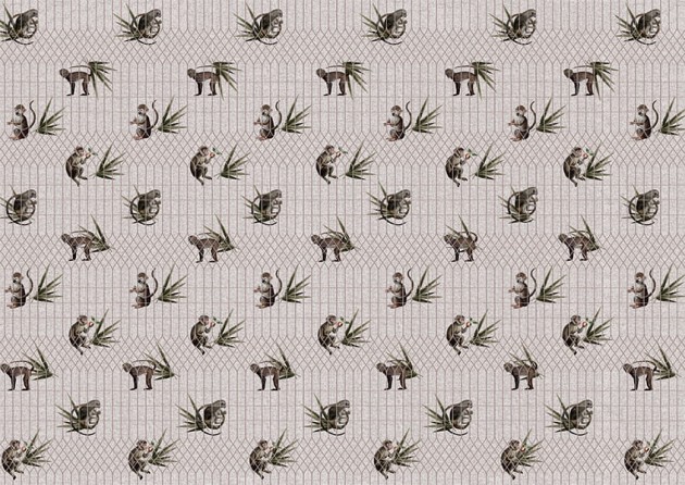 Texturae TXWR16254 Pattern Nature Ancient Nature Monkey B - mural w małpy