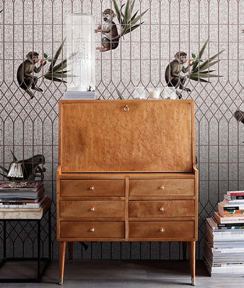 Texturae TXWR16254 Pattern Nature Ancient Nature Monkey B - mural w małpy