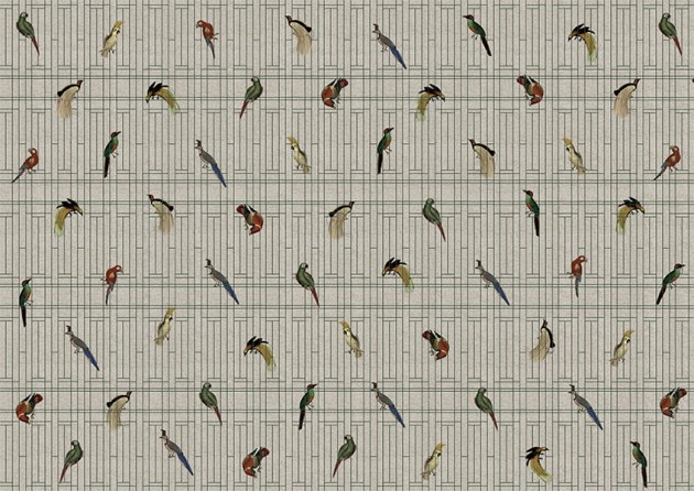 Texturae TXWR16256 Pattern Nature Ancient Nature Birds A - mural w ptaki