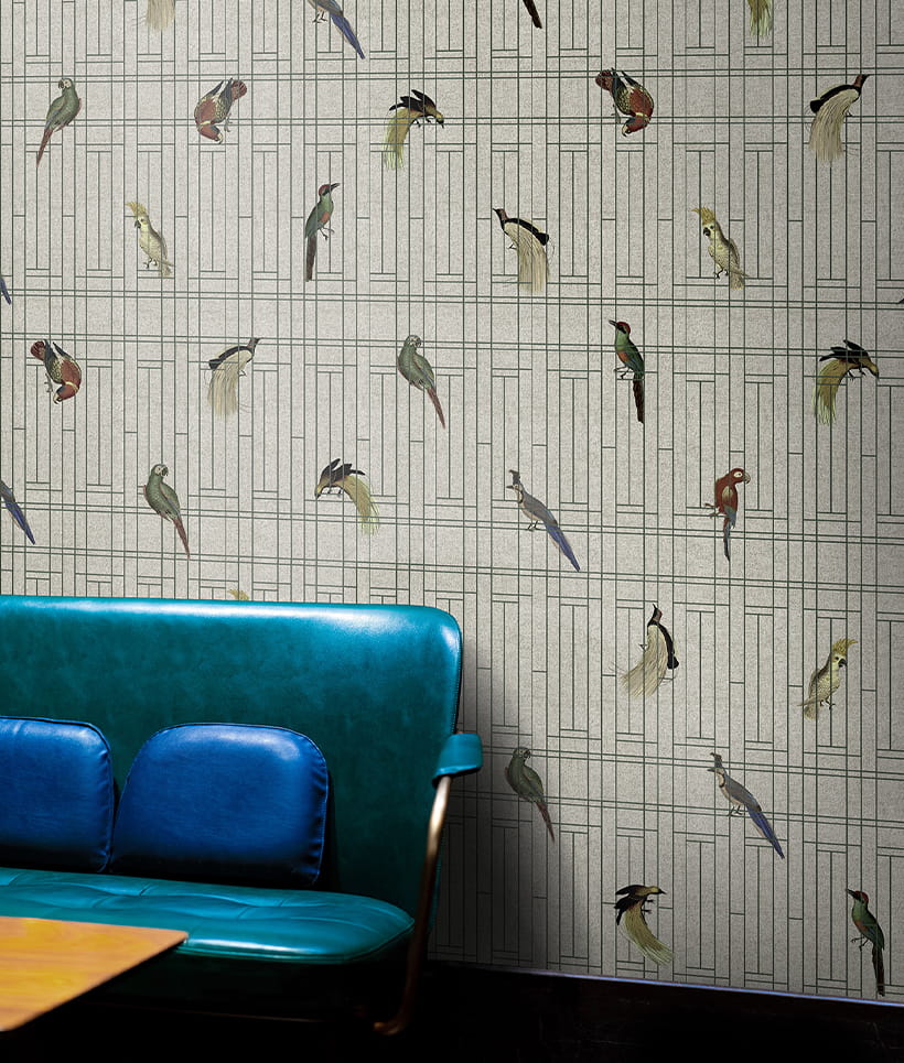 Texturae TXWR16257 Pattern Nature Ancient Nature Birds A - mural w ptaki