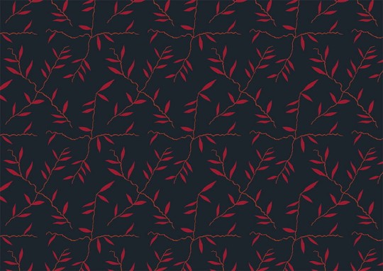 Texturae TXWR18472 Pattern Nature Chalk Cross A - mural w minimalistyczne liście