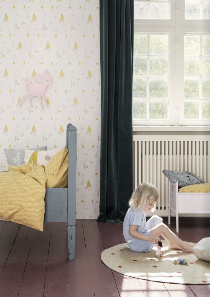 OL / Tapeta Ferm LIVING - Forest Wallpaper - Rose 524 Las - dostępna 1 rolka