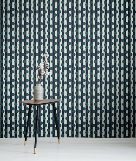 Texturae TXWR16274 Pattern Geometric Doppio Medium A - mural w paski i kropki