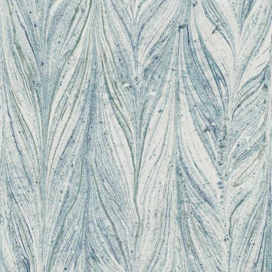 York Y6230803 Antonina Vella Natural Opalescence Ebru Marble Bright Blue - tapeta w roślinny motyw