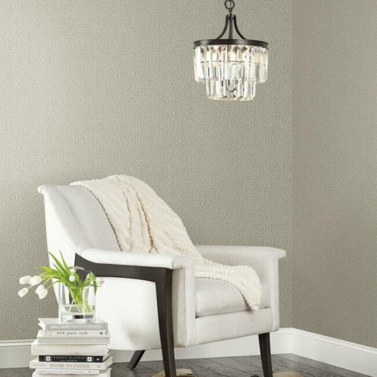 York Y6231103 Antonina Vella Natural Opalescence Stretched Hexagons Light Grey - tapeta strukturalna