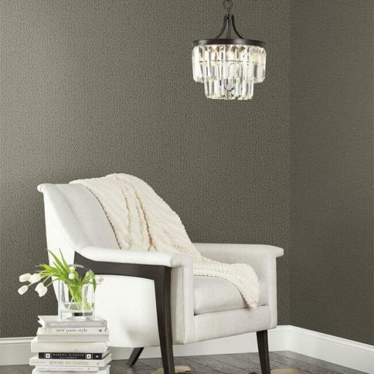 York Y6231106 Antonina Vella Natural Opalescence Stretched Hexagons Dark Silver - tapeta strukturalna