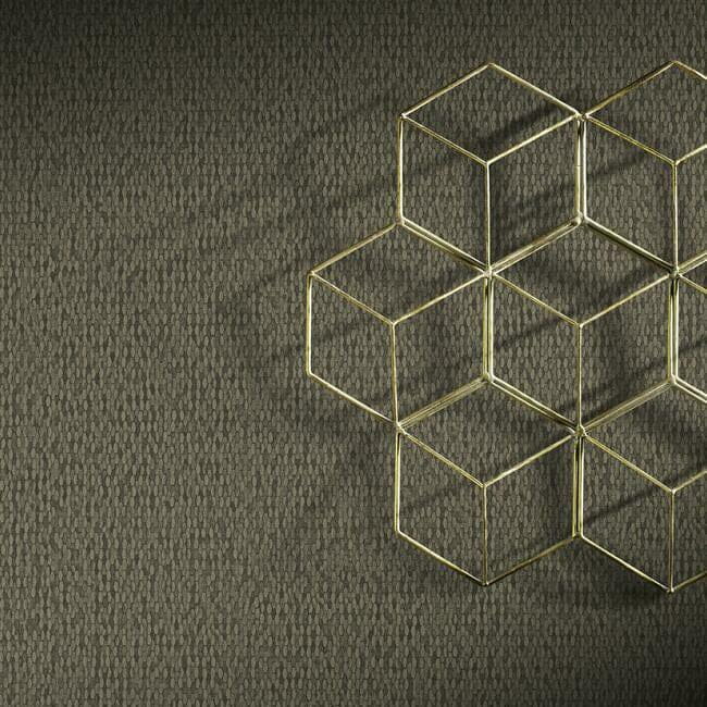 York Y6231106 Antonina Vella Natural Opalescence Stretched Hexagons Dark Silver - tapeta strukturalna