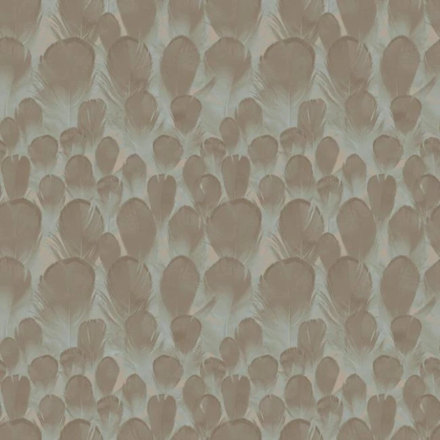 York Y6230104 Antonina Vella Natural Opalescence Feathers Brown/Turquoise - tapeta w pióra