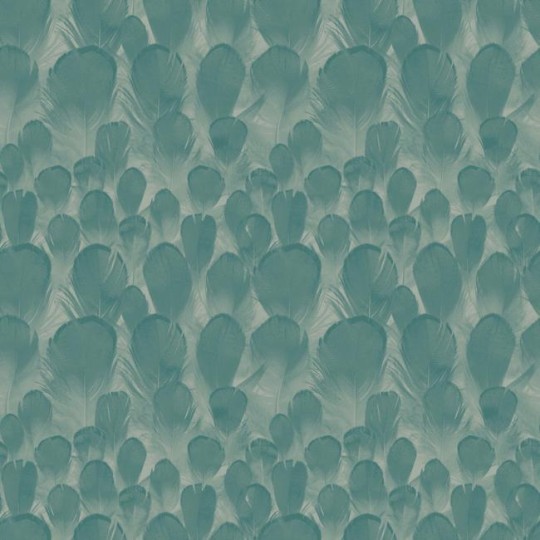 York Y6230105 Antonina Vella Natural Opalescence Feathers Teal/Green - tapeta w pióra