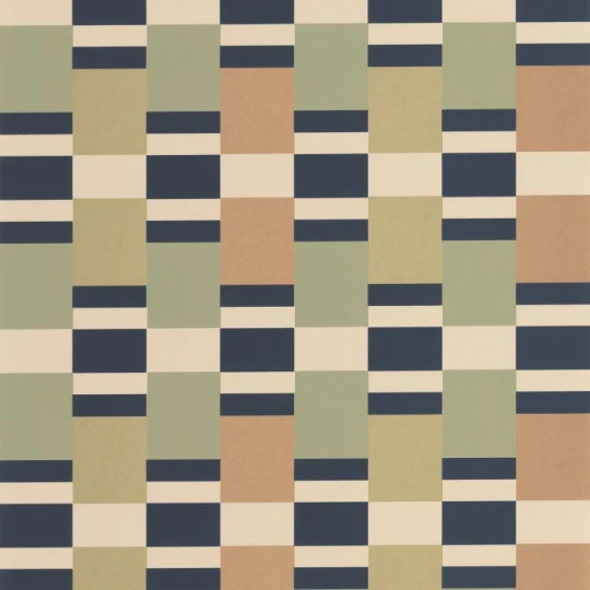 Casadeco 200627202 Color Game Chess Game Vert Ocre - tapeta szachownica w stylu retro