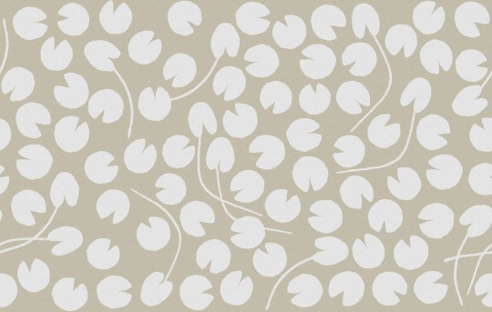 Rebel Walls R20628 Fine Little Day Water Lilies Beige - mural w lilie wodne