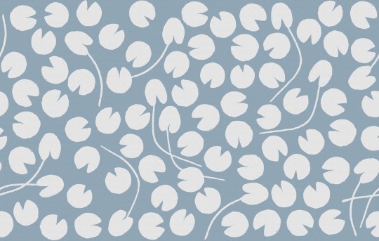 Rebel Walls R20629 Fine Little Day Water Lilies Blue - mural w lilie wodne