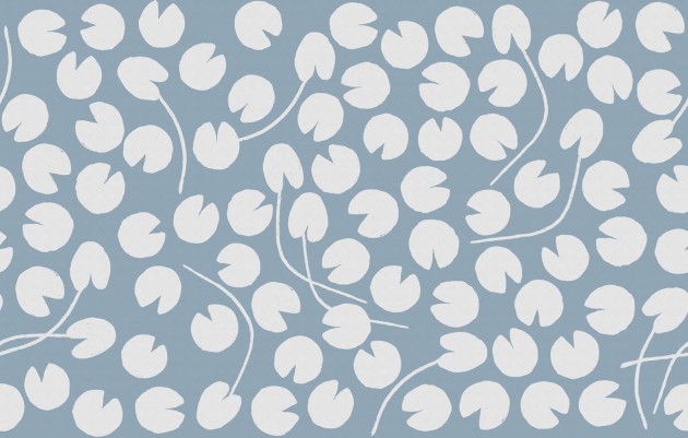 Rebel Walls R20629 Fine Little Day Water Lilies Blue - mural w lilie wodne