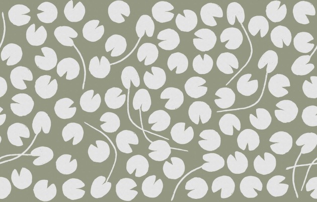 Rebel Walls R20630 Fine Little Day Water Lilies Green - mural w lilie wodne