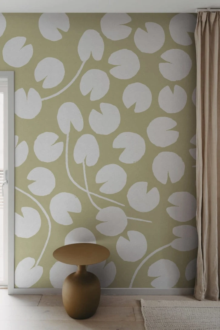 Rebel Walls R20631 Fine Little Day Water Lilies Yellow - mural w lilie wodne