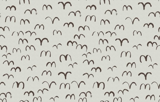 Rebel Walls R20624 Fine Little Day Bird Brown - mural w ręcznie rysowane ptaki w locie