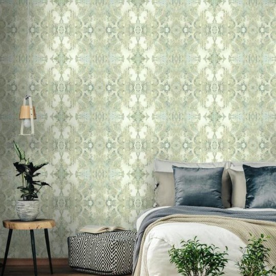 York DN3720 Candice Olson Botanical Dreams Inner Beauty Spa - tapeta w kalejdoskopowy ornament