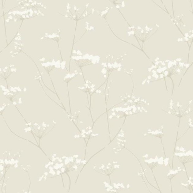 York DN3708 Candice Olson Botanical Dreams Enchanted Cream Pearl - tapeta w minimalistyczny roślinny wzór