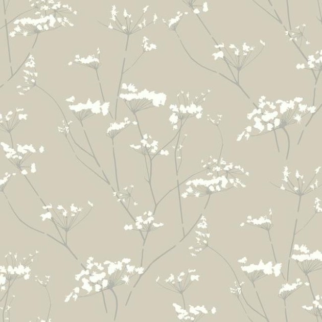 York NA0599 Candice Olson Botanical Dreams Enchanted Glint - tapeta w minimalistyczny roślinny wzór