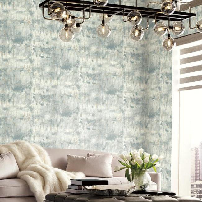 York NA0565 Candice Olson Botanical Dreams Modern Art Blue/Gold - tapeta w abstrakcyjny wzór