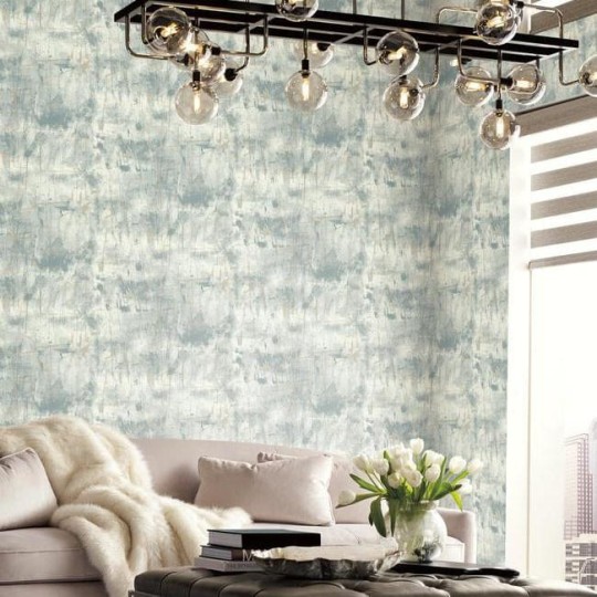 York NA0565 Candice Olson Botanical Dreams Modern Art Blue/Gold - tapeta w abstrakcyjny wzór