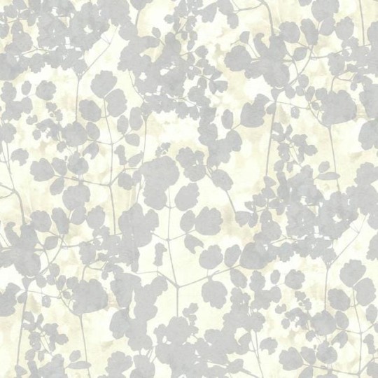York NA0520 Candice Olson Botanical Dreams Pressed Leaves Cream/Grey - tapeta w liście