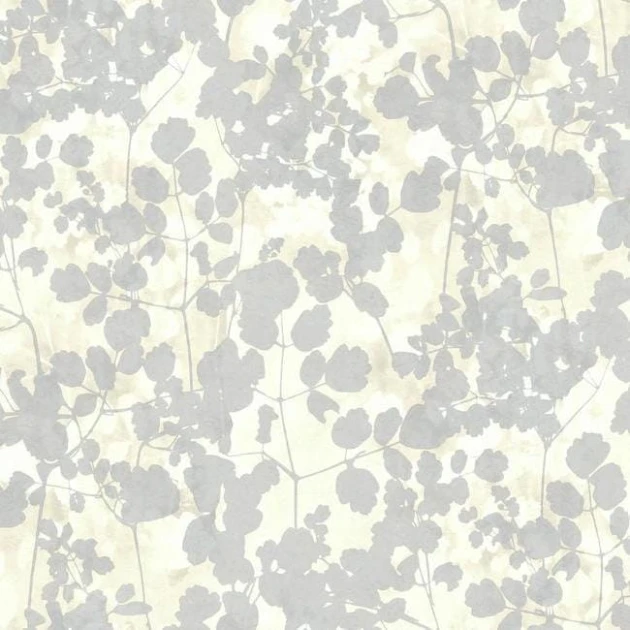York NA0520 Candice Olson Botanical Dreams Pressed Leaves Cream/Grey - tapeta w liście