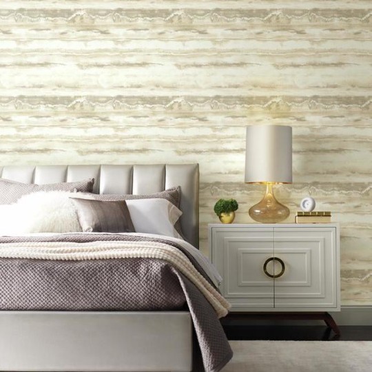 York NA0532 Candice Olson Botanical Dreams High Tide Cream/Beige - tapeta w paski