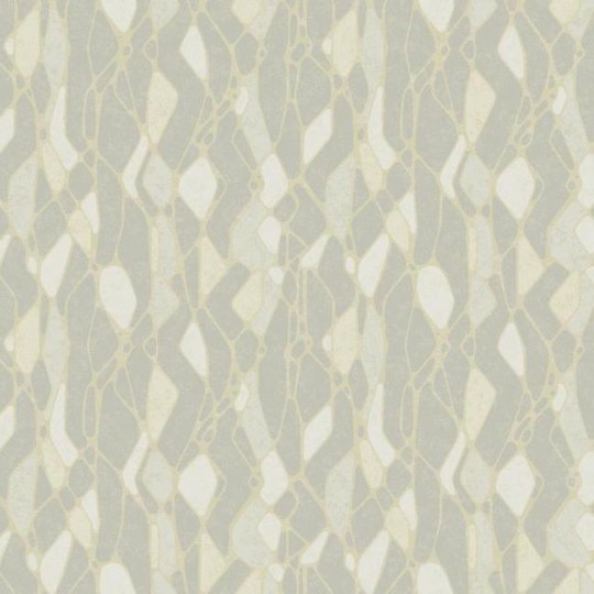 York NA0510 Candice Olson Botanical Dreams Stained Glass Grey - tapeta w mozaikę