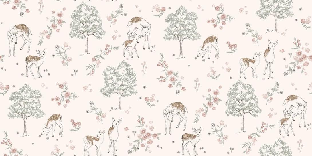 OL / Tapeta Boras Tapeter Newbie 7473 Deer Love Miłośnicy Jelonków - dostępne 4 rolki