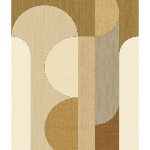 Caselio 106032025 Matieres Subtile Beige - mural geometryczny imitujący naturalne materiały