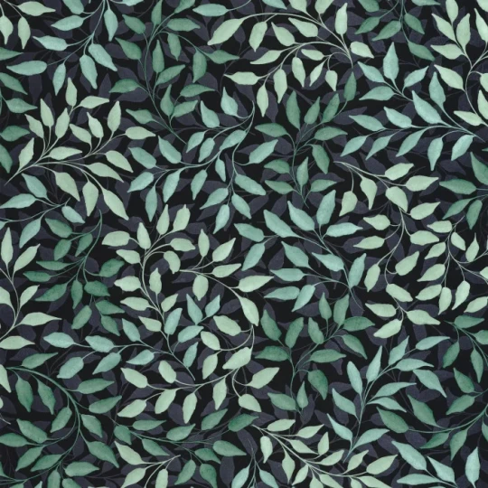 Caselio 106117290 Balade Printemps Vert Emeraude Nacre - tapeta w liście