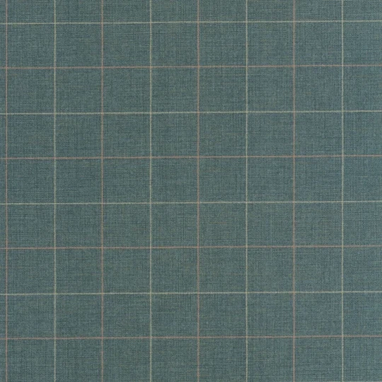 Casadeco 200518820 Carnaby Street Liam Emeraude - tapeta w kratkę