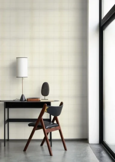 Casadeco 200529200 Carnaby Street Archie Tabac - tapeta w kratkę