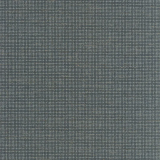 Casadeco 200559726 Carnaby Street Jude Bleu Petrole - tapeta w drobną kratkę