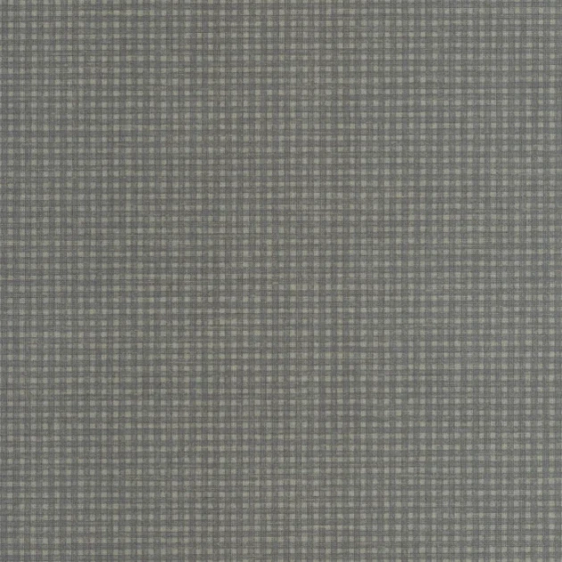Casadeco 200552361 Carnaby Street Jude Anthracite - tapeta w drobną kratkę
