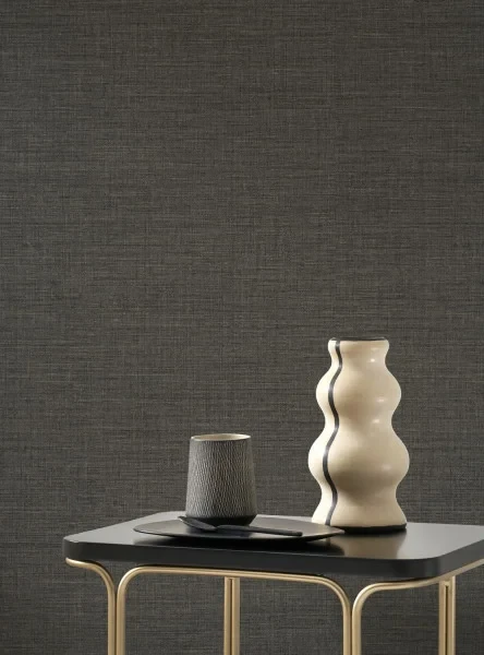 Casadeco 200567238 Carnaby Street Smith Eucalyptus - tapeta z tekstylnym efektem