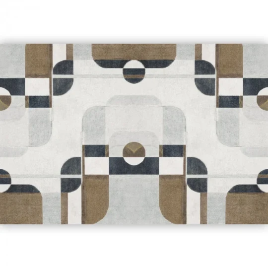 Casadeco 200586129 Carnaby Street Conrad Gris Duvet - mural geometryczny