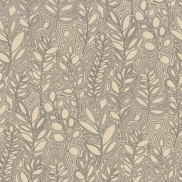 Casamance 76681018 Palmadora Astragale Latte - tapeta z roślinnym haftem