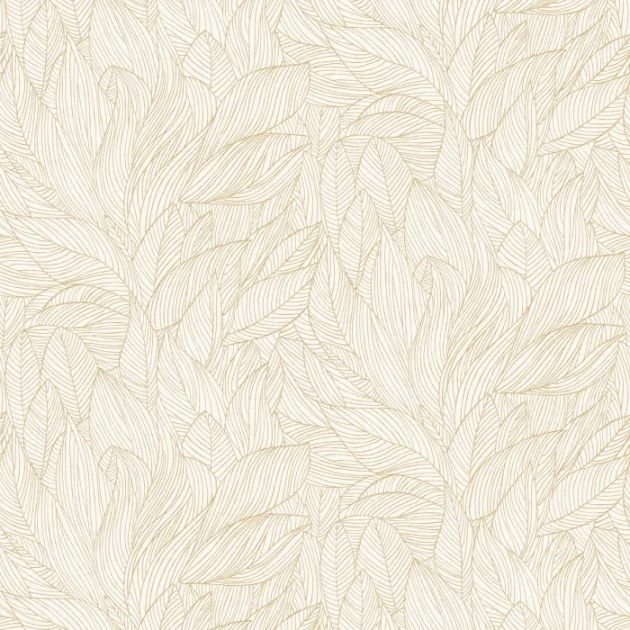 Casamance 76602140 Jardin Felicia Hosta Ivoire - tapeta w liście