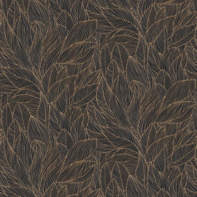 Casamance 76602344 Jardin Felicia Hosta Sable - tapeta w liście