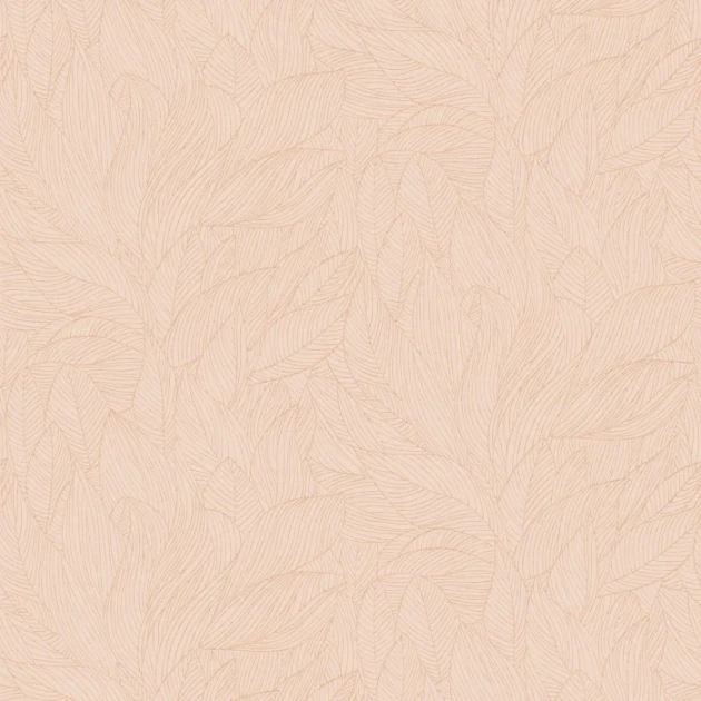Casamance 76602446 Jardin Felicia Hosta Rose Poudre - tapeta w liście