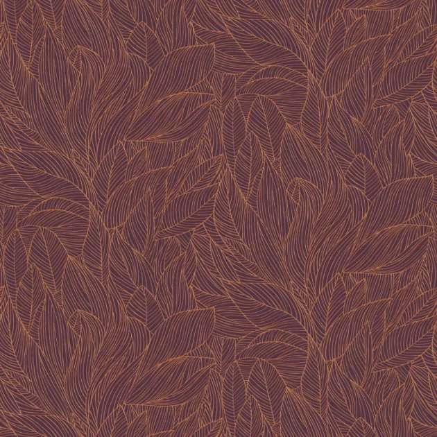 Casamance 76602854 Jardin Felicia Hosta Pourpre - tapeta w liście