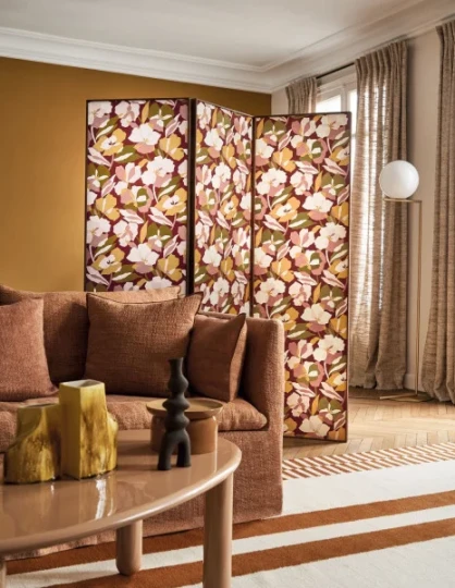 Casamance 76581120 Jardin Felicia Amaryllis Petrole - tapeta w kwiaty amarylis