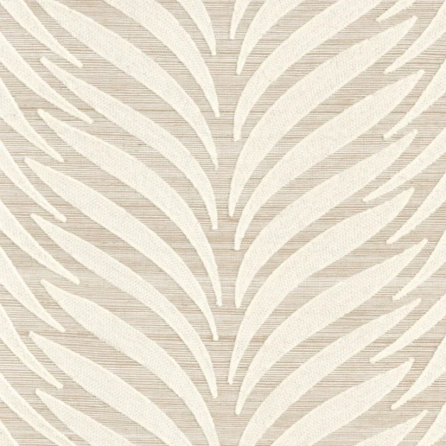 Casamance 71510131 Palatino Ornamenta Ivoire Argent - tapeta 3D w liście